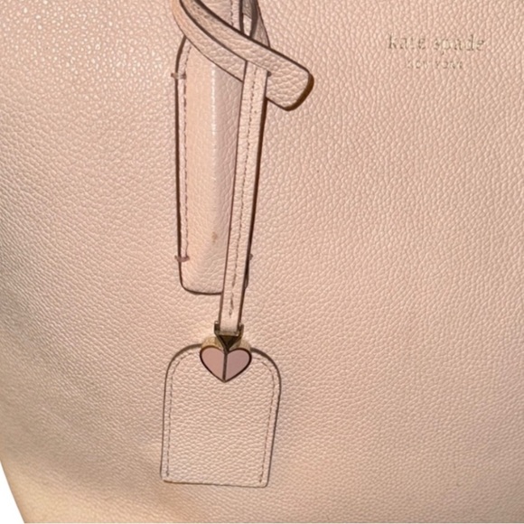 Kate Spade Pink With Red interior Leather Tote Bag EUC - Picture 2 of 16